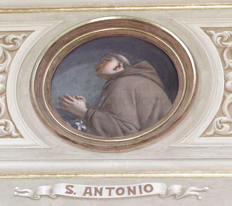 Sant'Antonio -1867 - affresco - chiesa di San Giovanni Evangelista - Poscante (BG)